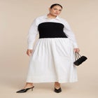 Sweater Twofer Shirt Dress image number 0
