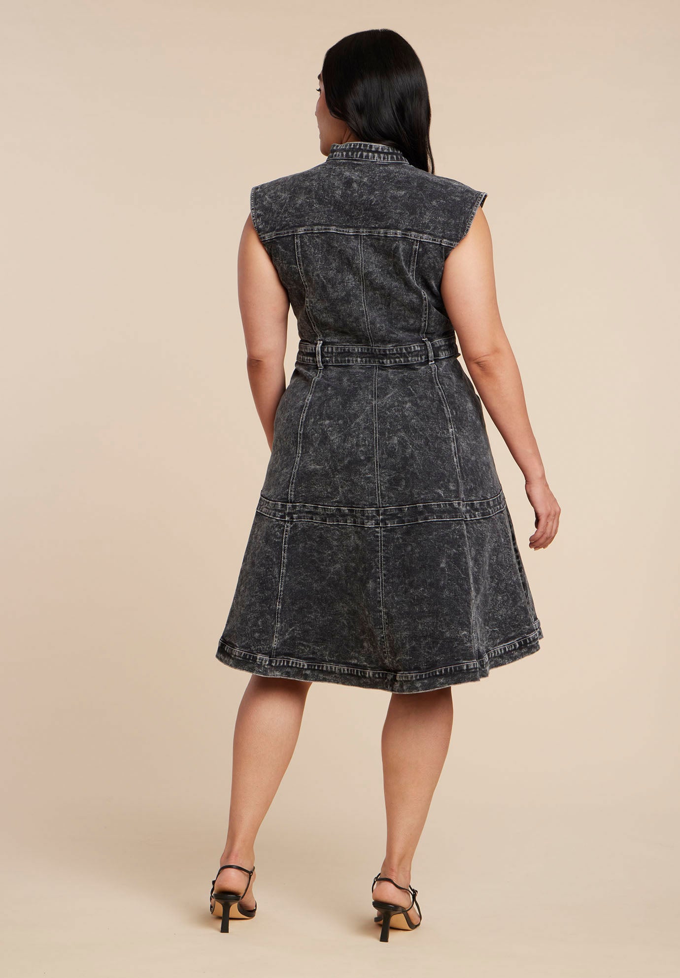 Fit And Flare Denim Dress image number 1