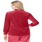 Smocked velour 25&#34; bed jacket by Only Necessities&#174 image number null