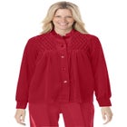 Smocked velour 25&#34; bed jacket by Only Necessities&#174 image number null