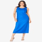 Plus Size Long Sleeve Pleated Jacket Dress Set &ndash; Elegant 2-Piece Sheath Suit image number null