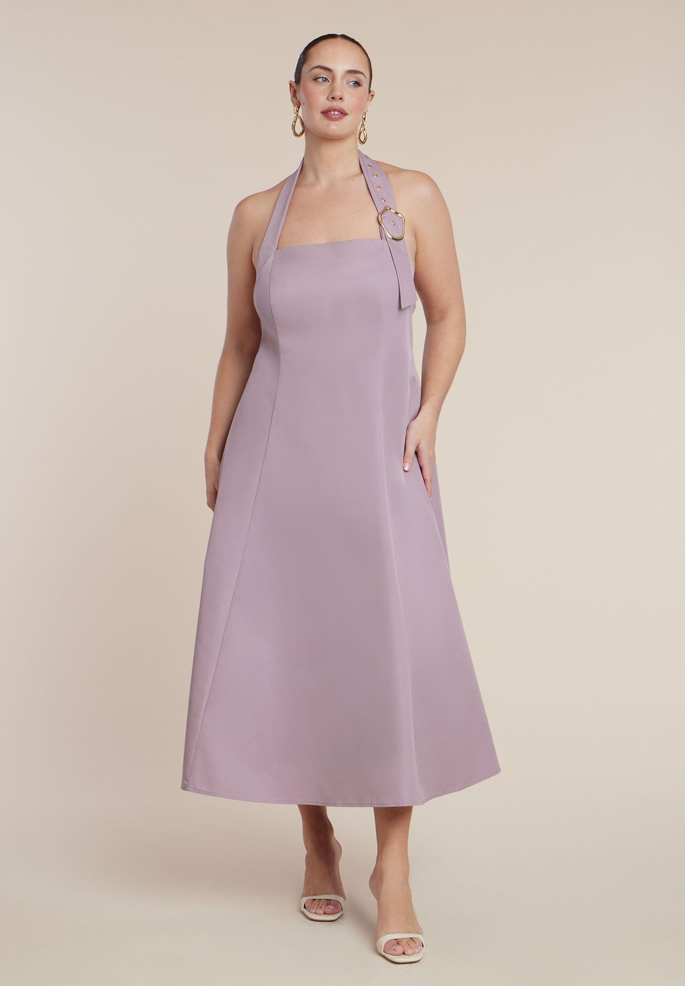 Buckle Neckline Maxi Dress image number 1