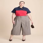 Plaid Culotte Trouser image number null