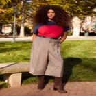 Plaid Culotte Trouser image number null