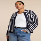Striped Cardigan image number null