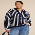 Striped Cardigan image number null
