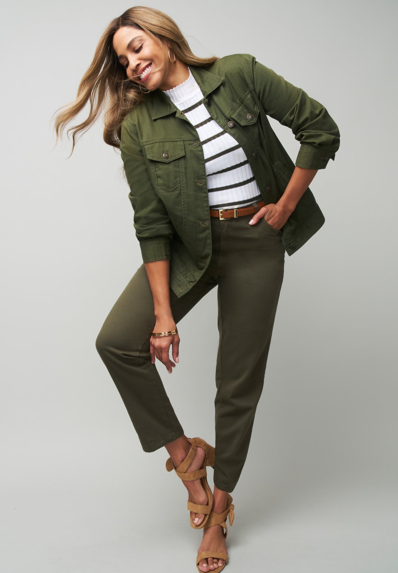 Classic Cotton Denim Straight-Leg Jean image number 1