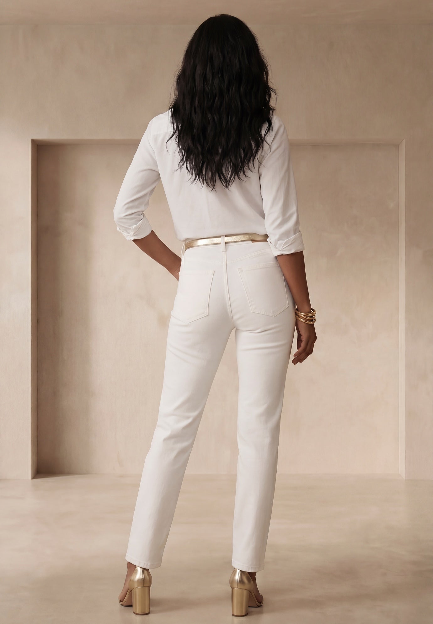 Classic Cotton Denim Straight-Leg Jean image number 3