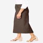 Classic Cotton Denim Midi Skirt image number null