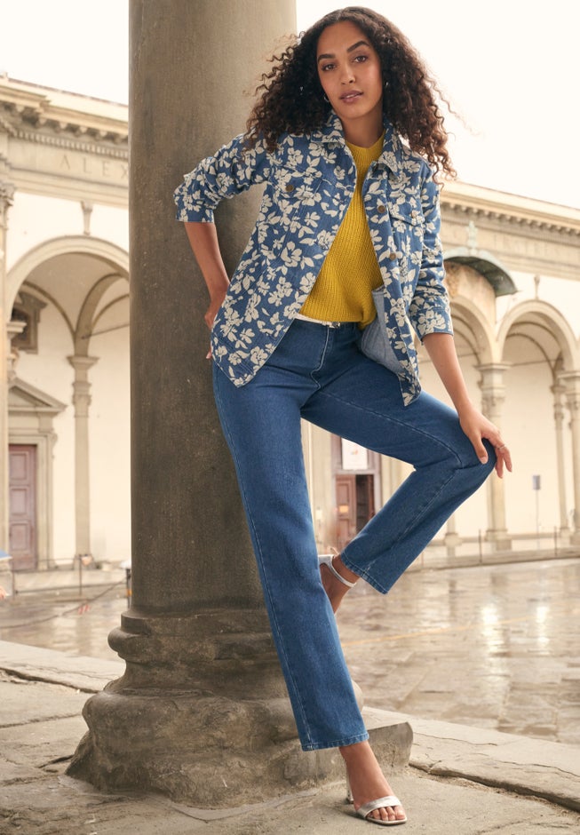 Classic Cotton Denim Straight-Leg Jean image number 1