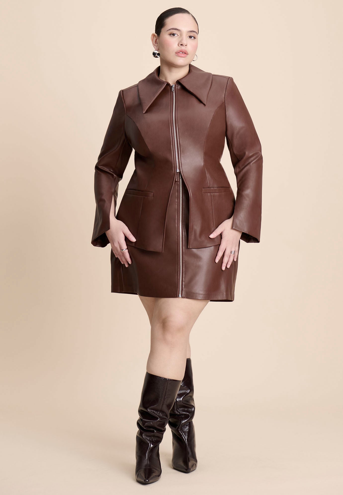 Faux Leather Mini Skirt image number 2