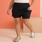 Plus Size Soft Sculpt A-Line Pull-On Skort image number 0