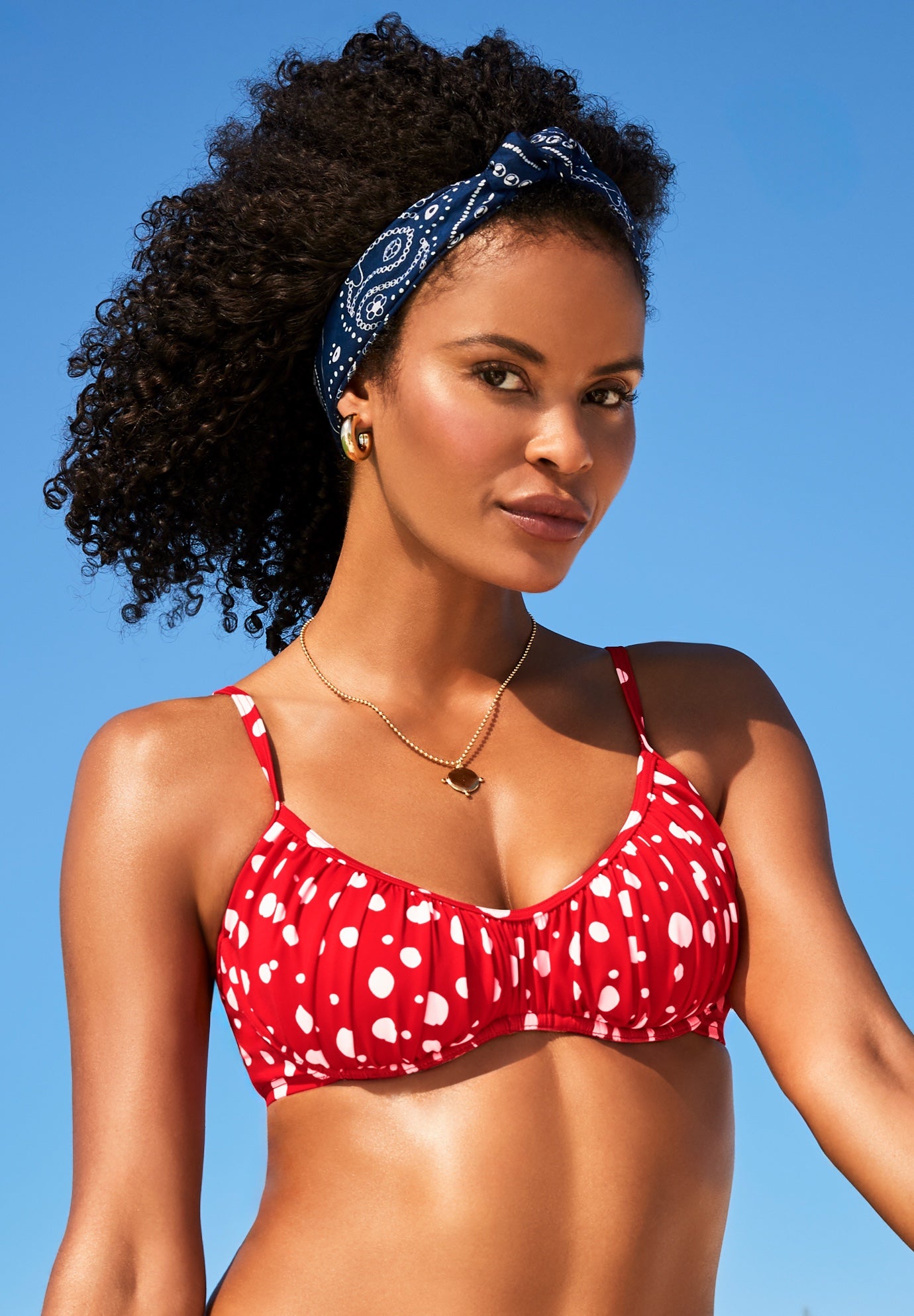 Shirred Scoop Underwire Bikini Top image number 0