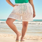 Eyelet Cotton Shorts image number 0