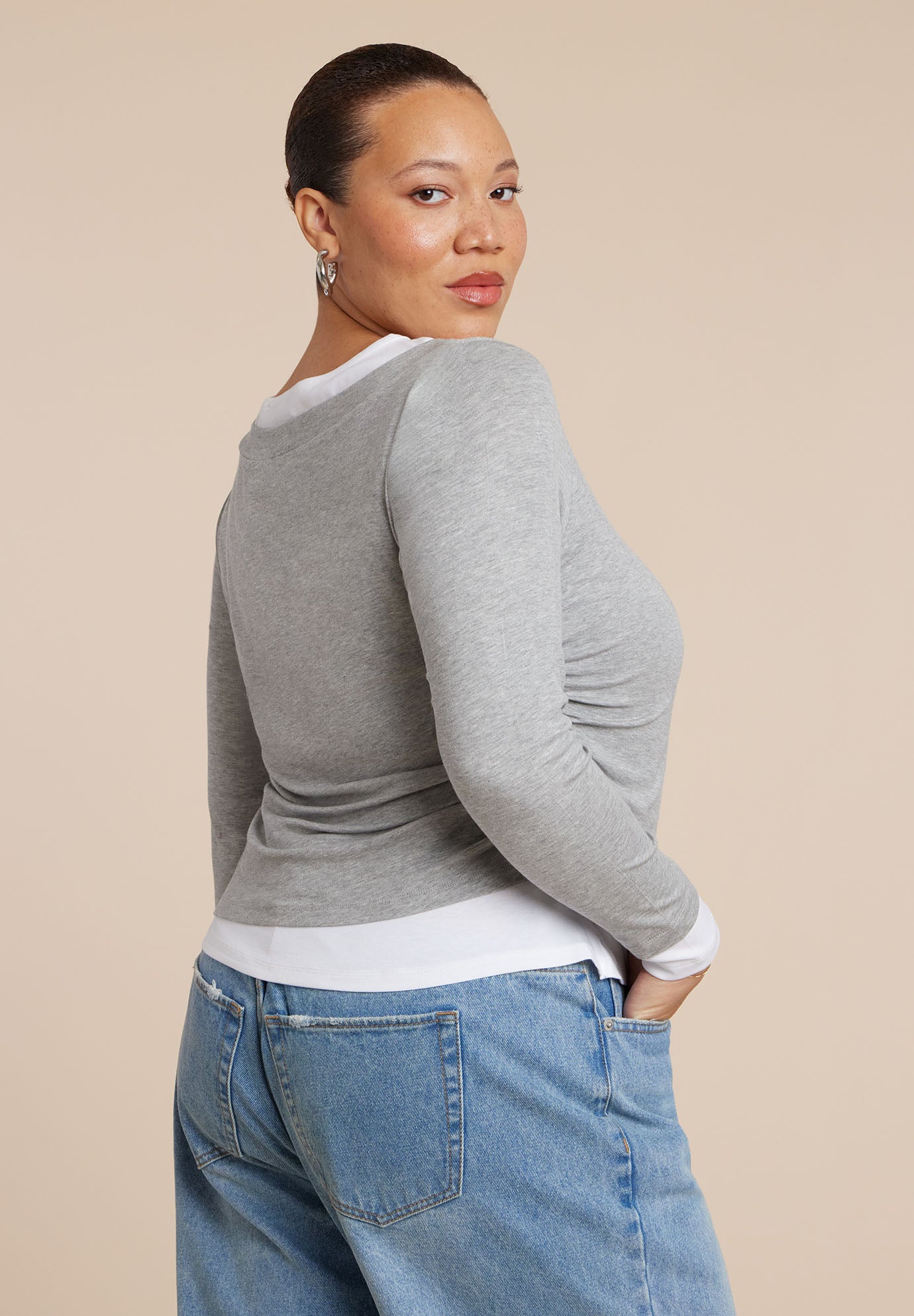 Layered Long Sleeve Top image number 2