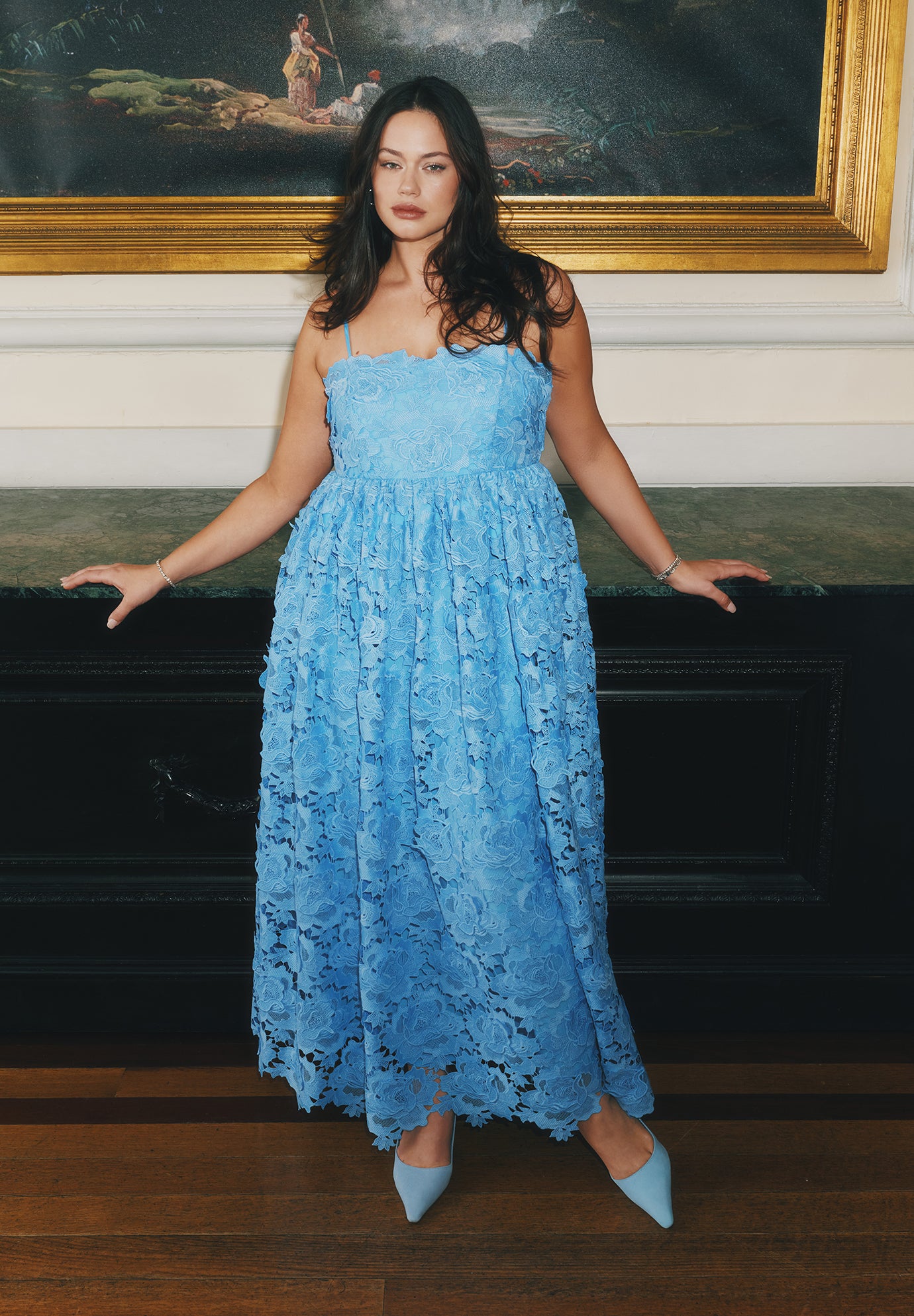 Fit And Flare Lace Gown image number 0