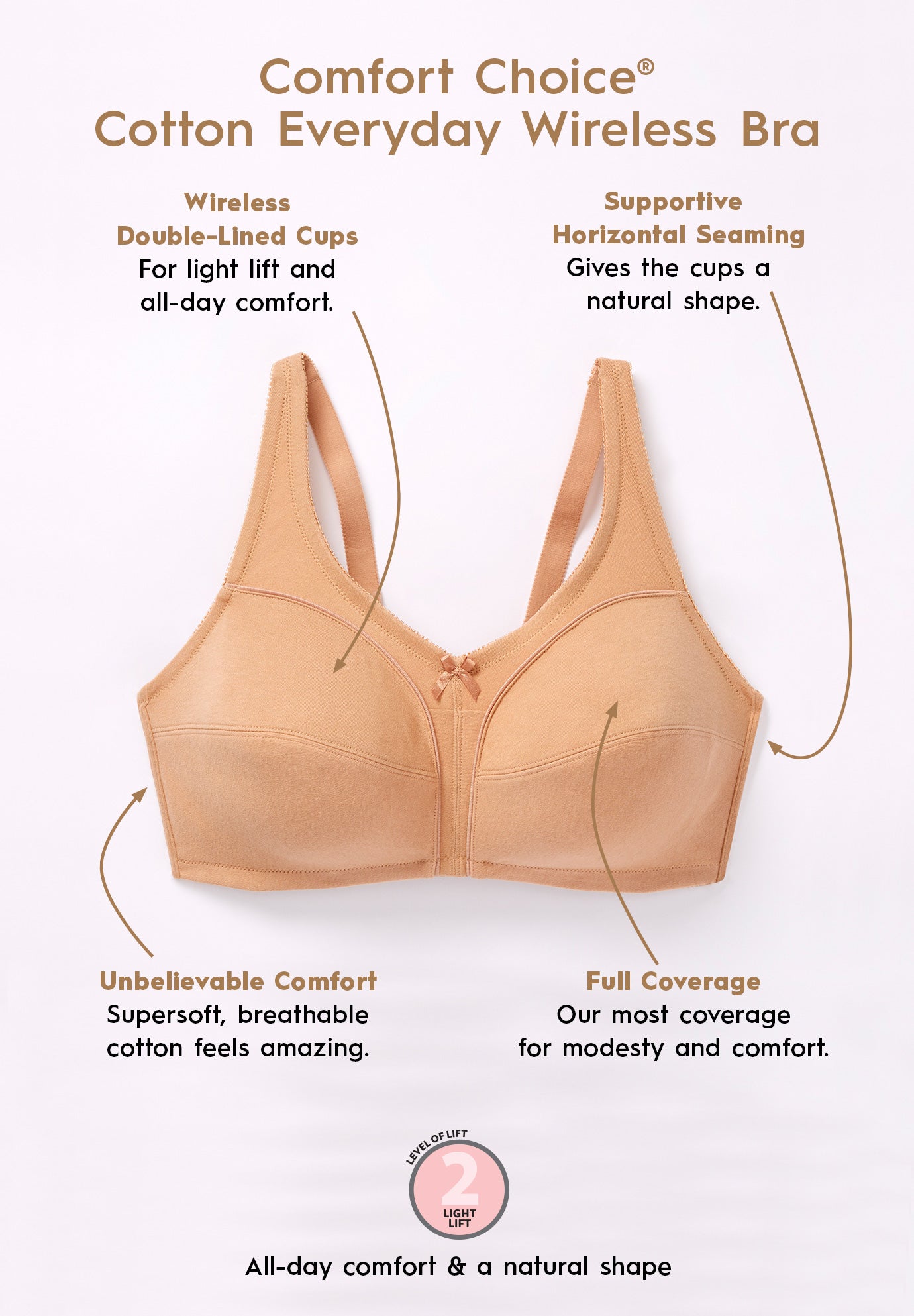 3-Pack Cotton Wireless Bra image number 4