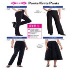 Stretch Ponte Knit Pull-On Wide-Leg Pants image number null