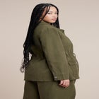 Drawstring Waist Cargo Jacket image number null
