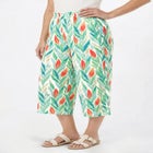Wide-Leg Texture Knit Capri image number null