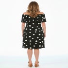 Plus Size Stretch Knit Convertible Flounce Dress image number null