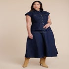 Structured Denim Vest image number 2