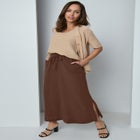 Cotton Gauze A-Line Midi Skirt image number 0