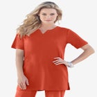 Plus Size Soft Knit Tunic with Notch Neckline image number null
