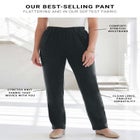 Plus Size Soft Knit Relaxed Pull-On Straight Leg Pant image number null