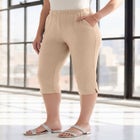 Plus Size Soft Knit Relaxed Pull-On Capri Pant image number 0