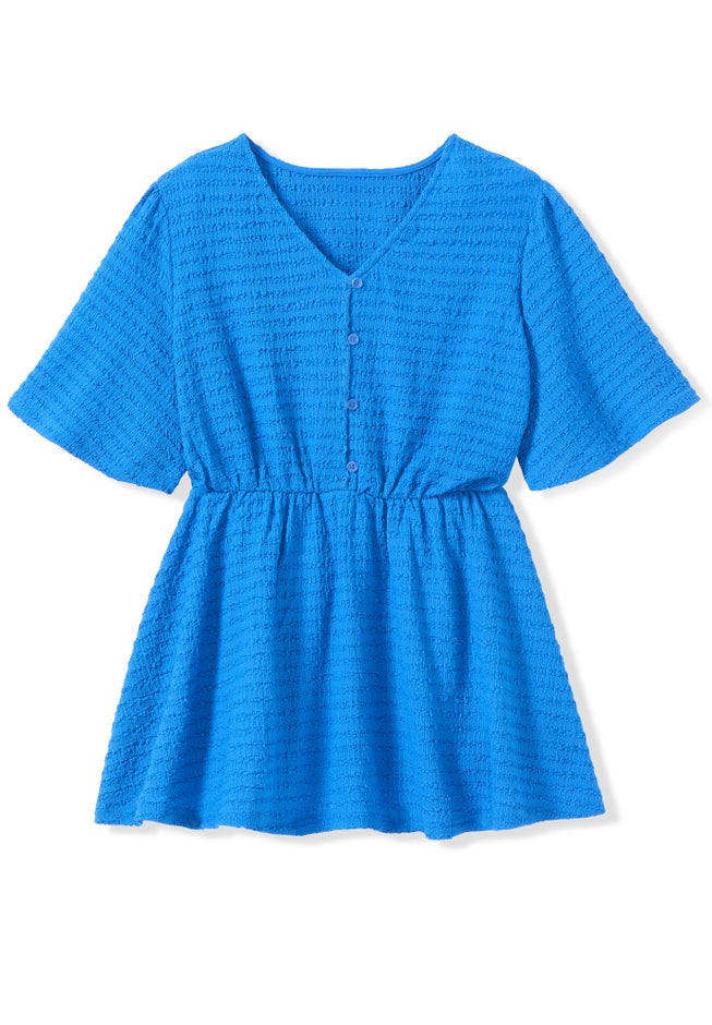 Texture Half Button Front Tunic image number 1