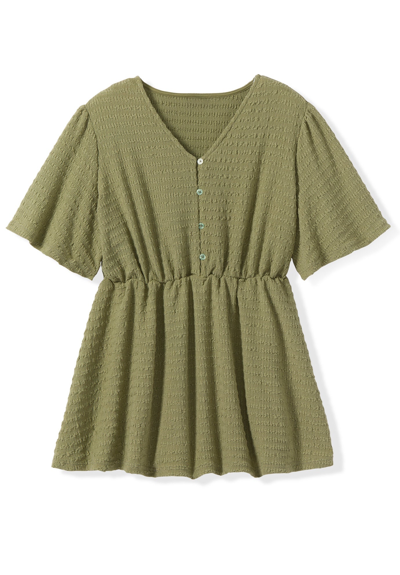 Texture Half Button Front Tunic image number 1