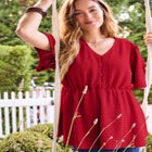 Texture Half Button Front Tunic image number null