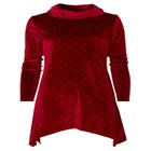Rhinstone Velvet Cowl Neck Tunic image number 1