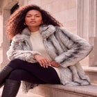 Plus Size Mid-Length Hooded Faux Fur Coat image number 3
