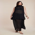 Sheer Neck-Tie Tunic image number 1