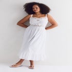 Cotton Voile Lace Maxi Dress image number null