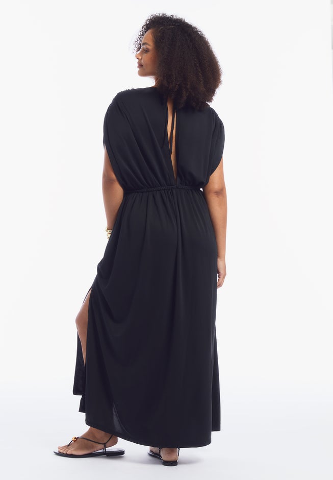 Braid-Trim Maxi Dress image number 1