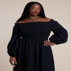 Long Sleeve Smocked Maxi Dress image number null