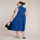 Sleeveless Denim Button Detail Dress image number null