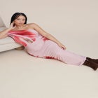 Asym Mesh Shirred Dress image number null