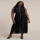 Lace Dress With Buttons & Collar image number null