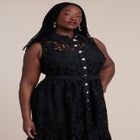 Lace Dress With Buttons & Collar image number null