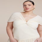 Twist Detail Pleated Chiffon Dress image number 4