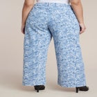 Lace Printed Wide Leg Jeans image number 4