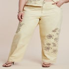 Floral Embroidery Jean image number 0