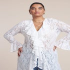 Lace Ruffle Duster image number 3