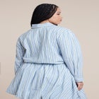 Cropped Button Up Poplin Top image number 2