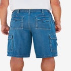 12" Side Elastic Denim Cargo Shorts image number null