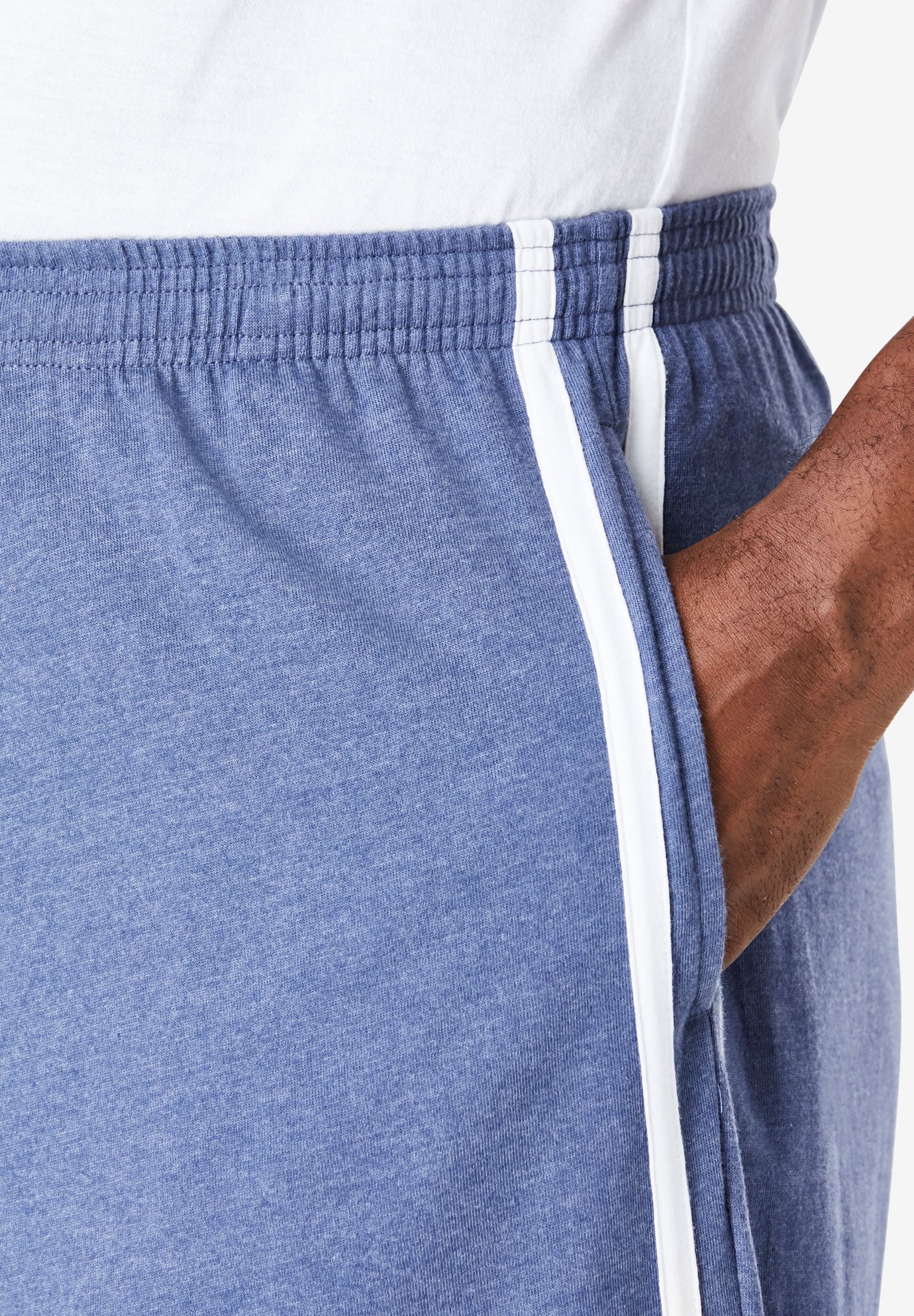 Lightweight Jersey Side-Striped Sweatpants image number 3